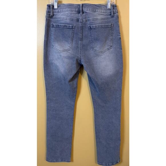 Cabi Button Fly Gray Wash Straight Jeans Size 6 - Picture 5 of 7